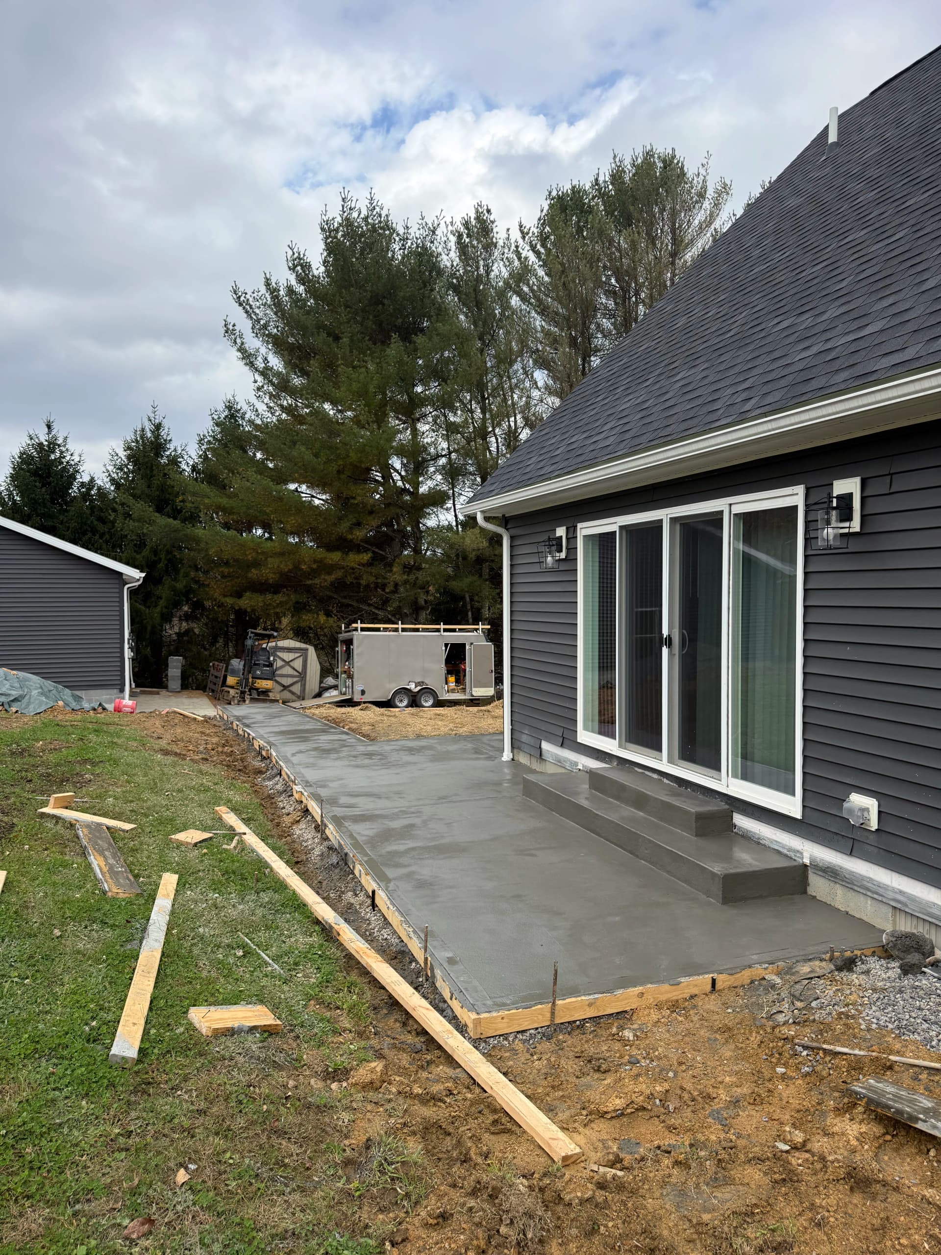Gallery photos for Concrete Sidewalk and Patio Installation on a New Home Build: Image #2