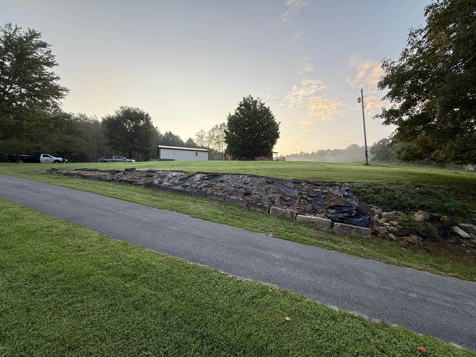 Stone Coverage on a Sloped Hillside That Never Stops Growing