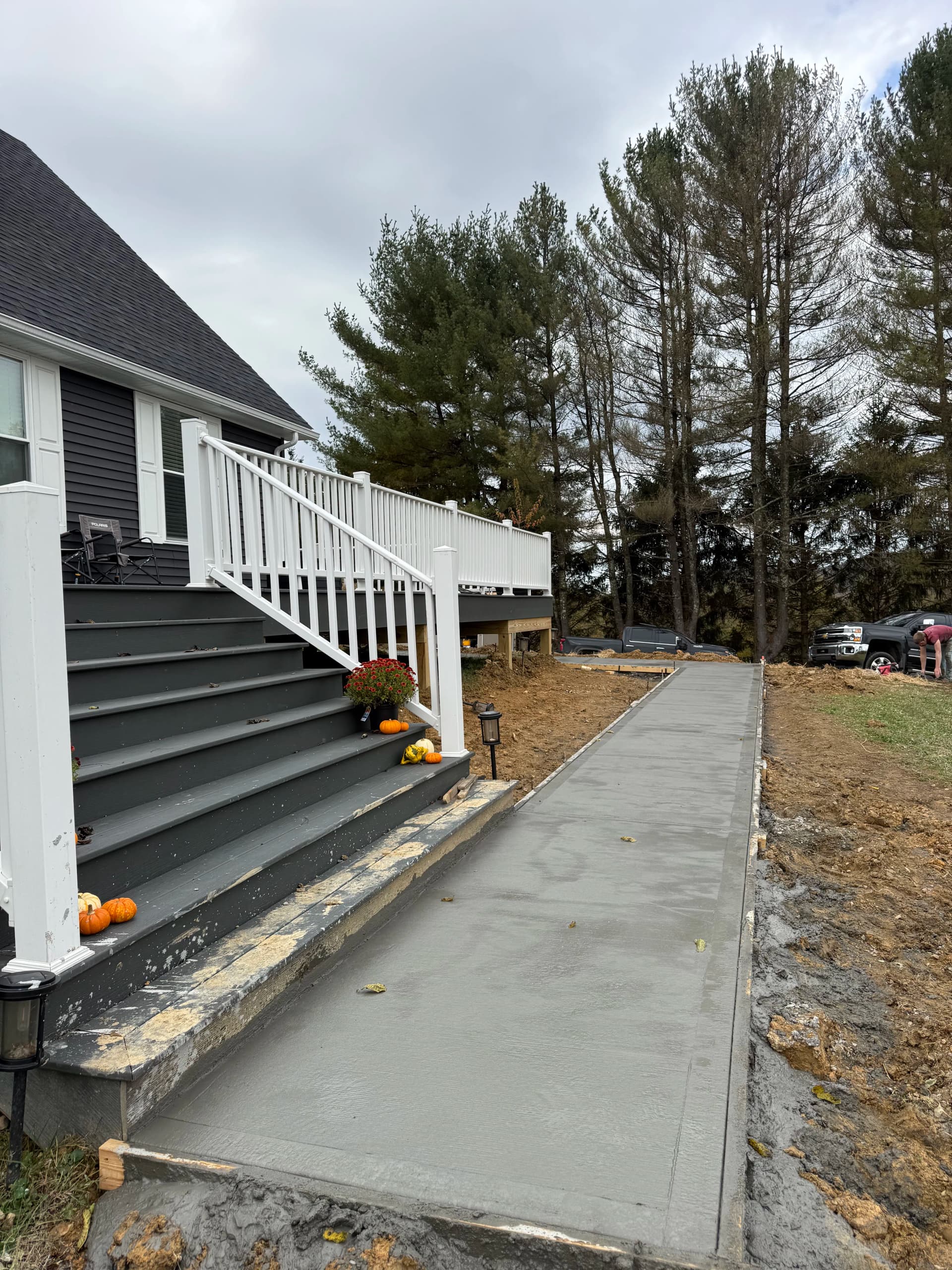 Gallery photos for Concrete Sidewalk and Patio Installation on a New Home Build: Image #3