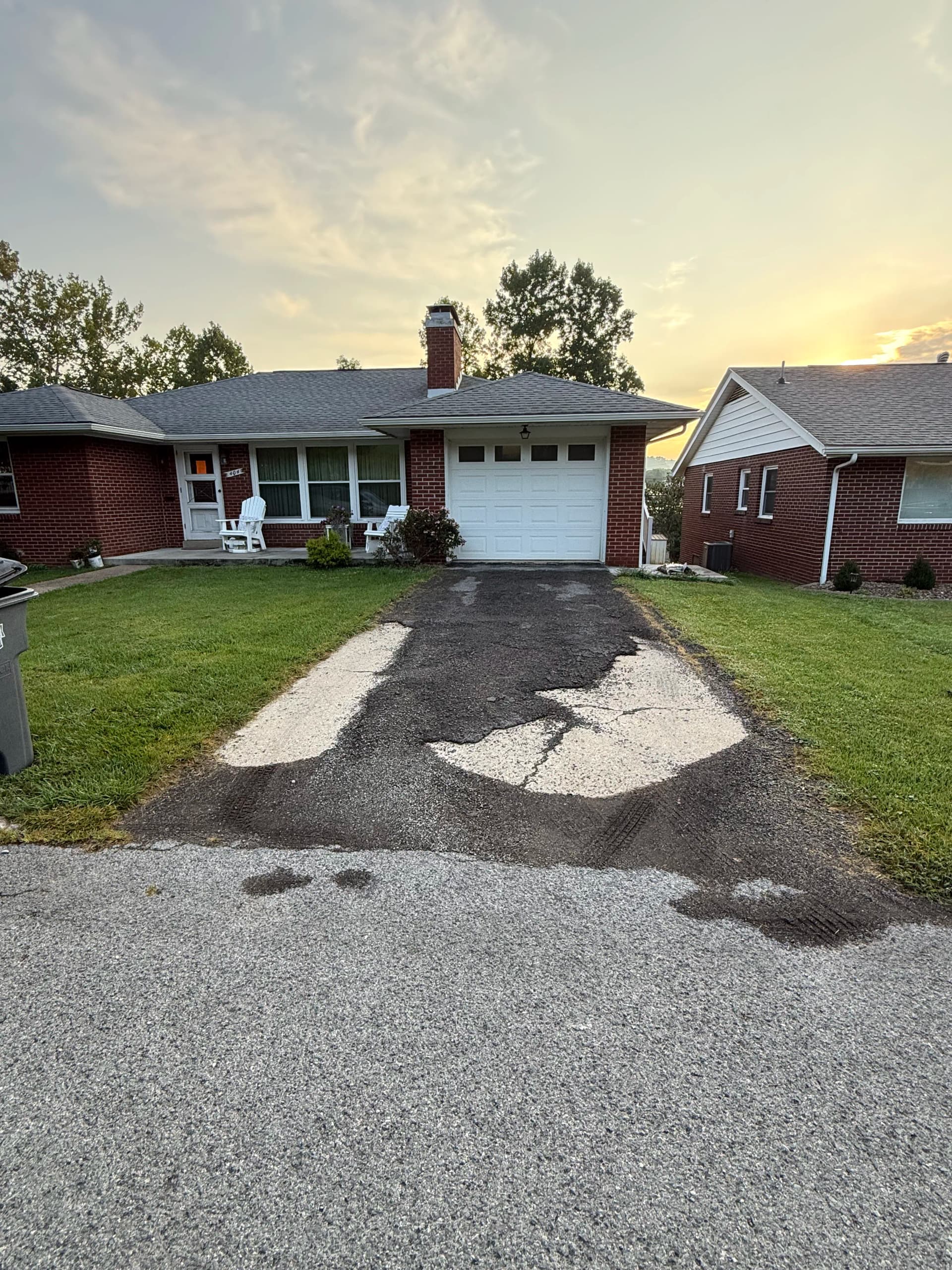 Gallery photos for Cracked Asphalt Out, Heated Concrete Driveway In: Image #2