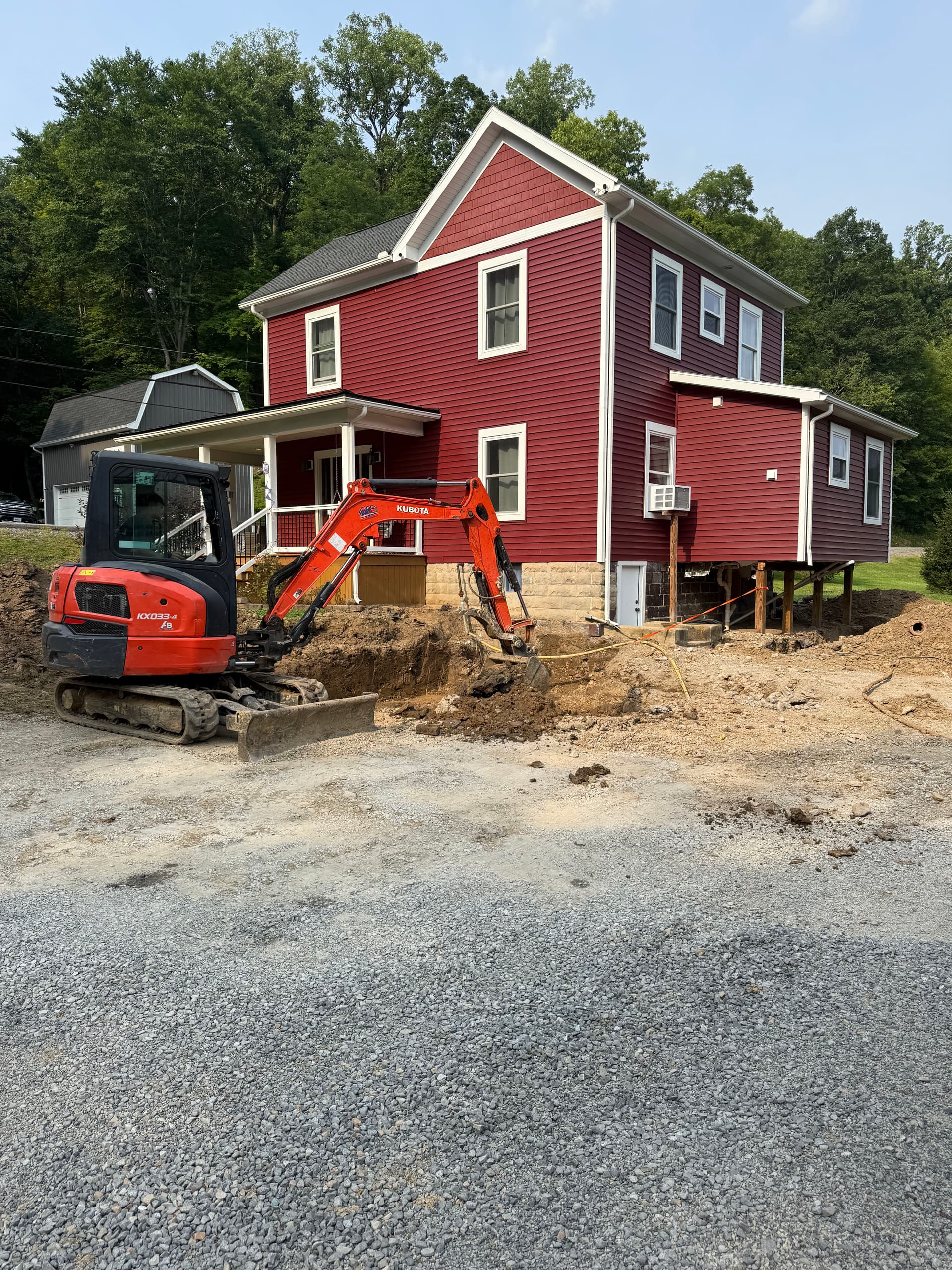 Excavation Work Underway for a Home Addition