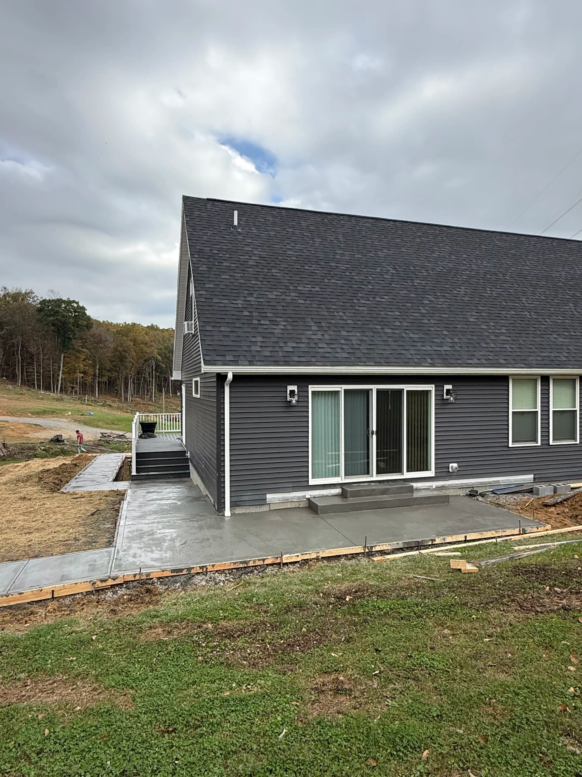 Gallery photos for Concrete Sidewalk and Patio Installation on a New Home Build: Image #1