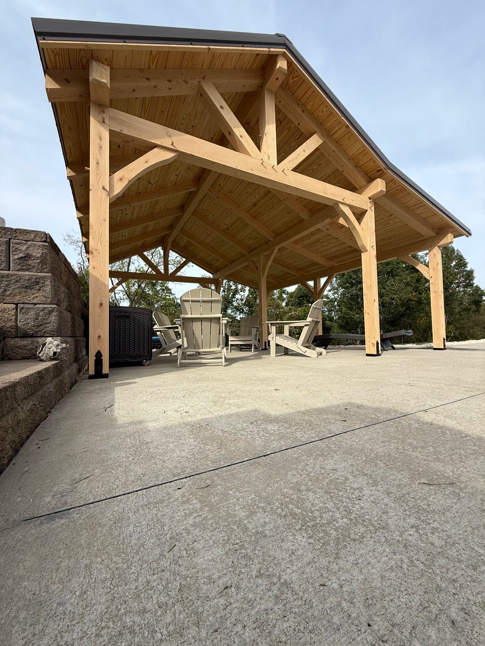 Gallery photos for Timber Frame Pavilion Built for Poolside Living: Image #1