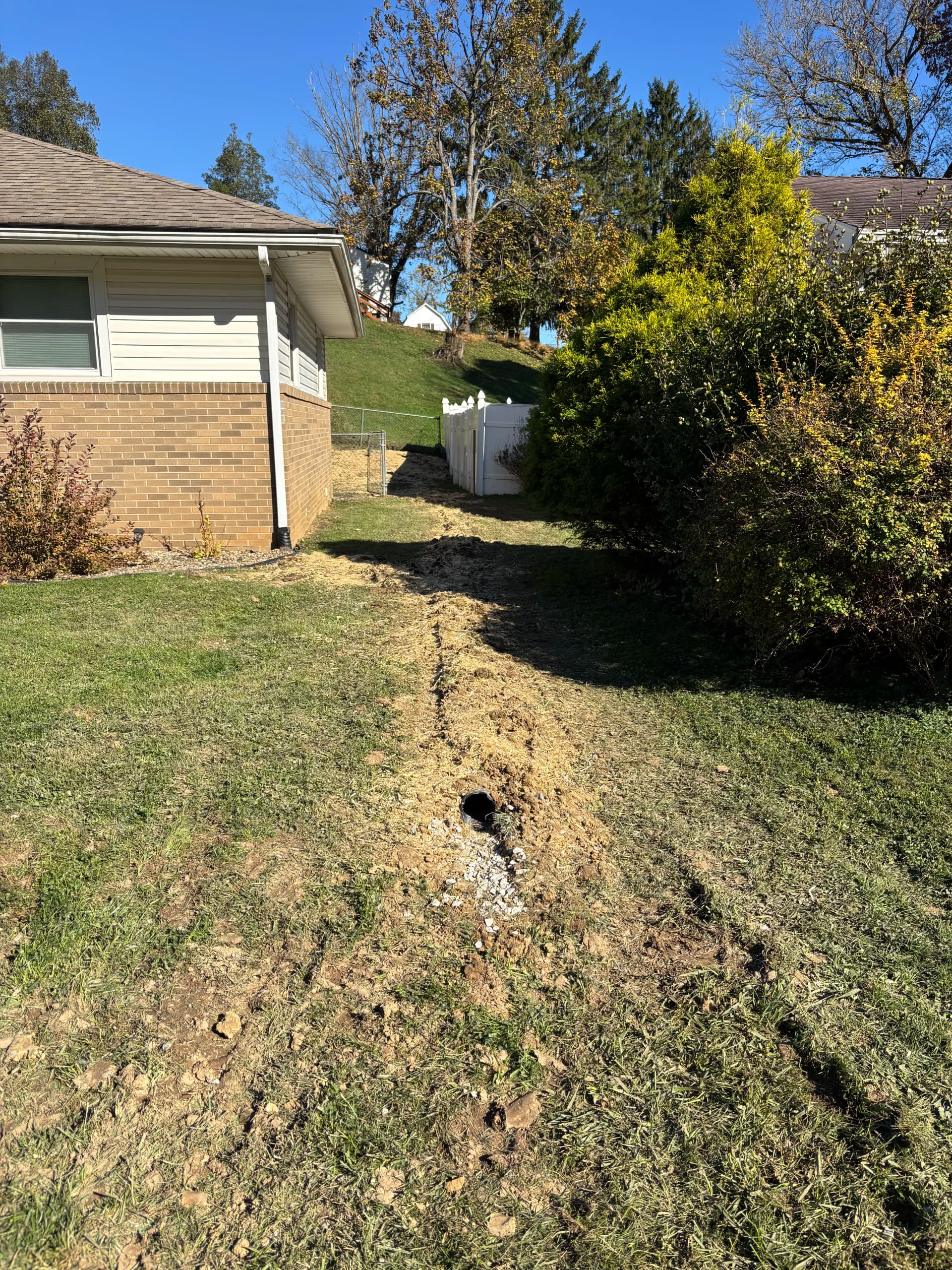 Gutter Drains and French Drains Fix a Soggy Backyard image