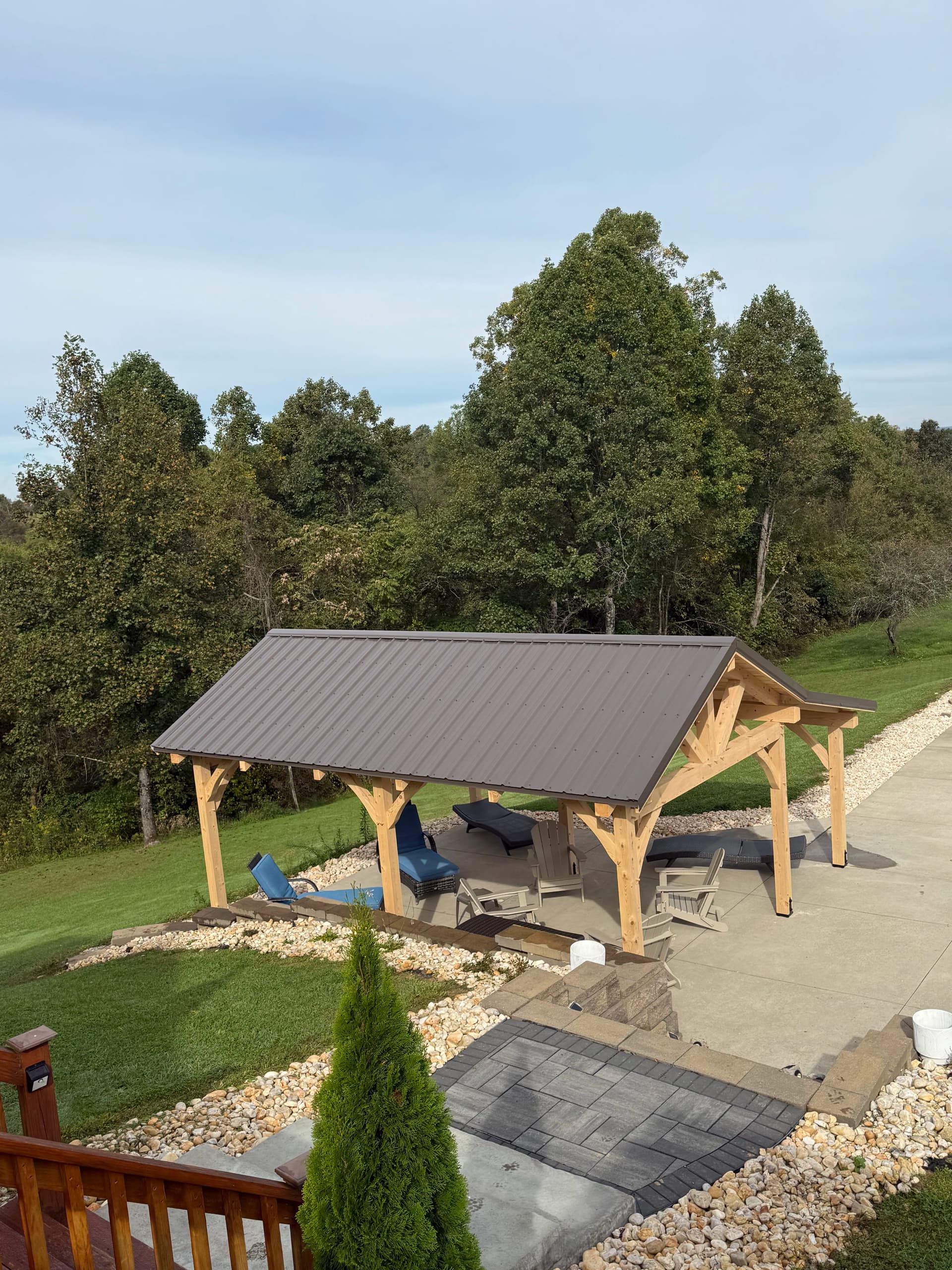 Gallery photos for Timber Frame Pavilion Built for Poolside Living: Image #3